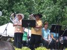 Laura Lineberger and Gail Robertson (The Debutantes) with Athena Brass Band, GABBF 2005